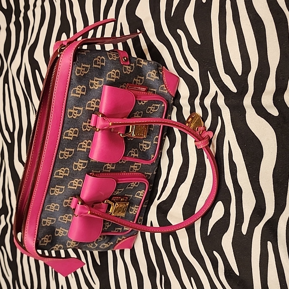 Donney&Bourke pink and Blue jeans Designer Women's Bag